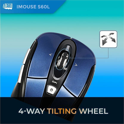 Adesso iMouse S60L - 2.4 GHz Wireless Programmable Nano Mouse IMOUSES60L