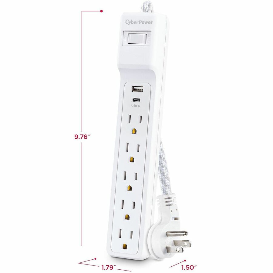 CyberPower P504UC 5-Outlets Surge Suppressor/Protector P504UC