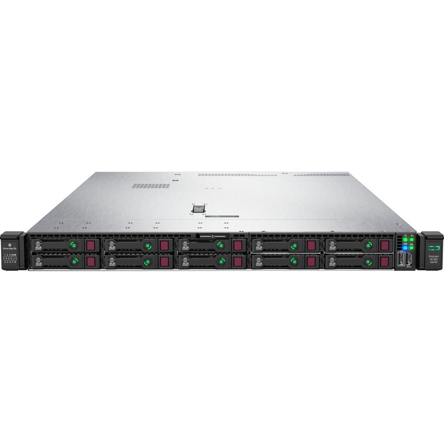 HPE ProLiant DL360 G10 1U Rack Server - 1 x Intel Xeon Silver 4208 2.10 GHz - 32 GB RAM - Serial ATA, 12Gb/s SAS Controller P56955-B21