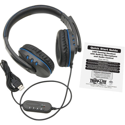 Tripp Lite USB Gaming Headset with Built-In Microphone and Audio Control AHS-001