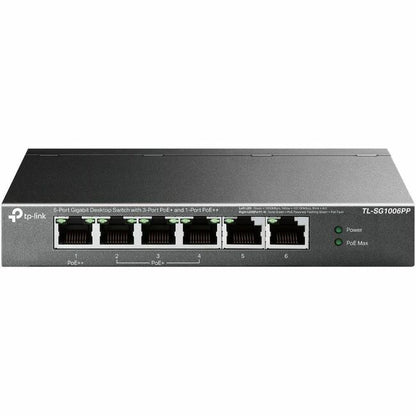 TP-Link 6-Port Gigabit Desktop Switch with 3-Port PoE+ and 1-Port PoE++ TL-SG1006PP