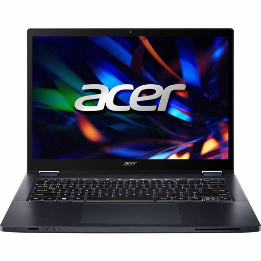 Acer TravelMate P4 Spin 14 P414RN-53 TMP414RN-53-579U Ordinateur portable convertible 2 en 1 à écran tactile 14" - WUXGA - Intel Core i5 13e génération i5-1335U - 16 Go - SSD 512 Go - Clavier anglais - Bleu NX.VZQAA.004