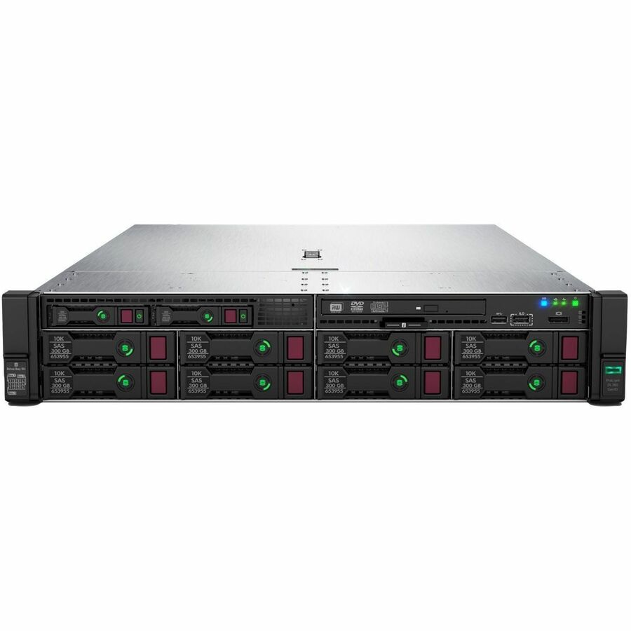 HPE ProLiant DL380 G10 2U Rack Server - 1 x Intel Xeon Silver 4210R 2.40 GHz - 64 GB RAM - 960 GB SSD - (2 x 480GB) SSD Configuration - Serial ATA, 12Gb/s SAS Controller P69753-005