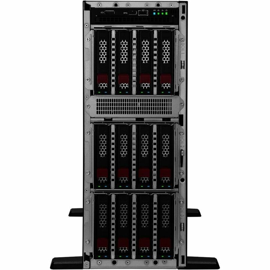 HPE ProLiant ML350 G11 4U Tower Server - 1 x Intel Xeon Silver 4514Y 2 GHz - 64 GB RAM - 960 GB SSD - (2 x 480GB) SSD Configuration - Serial Attached SCSI (SAS), Serial ATA Controller P71688-005