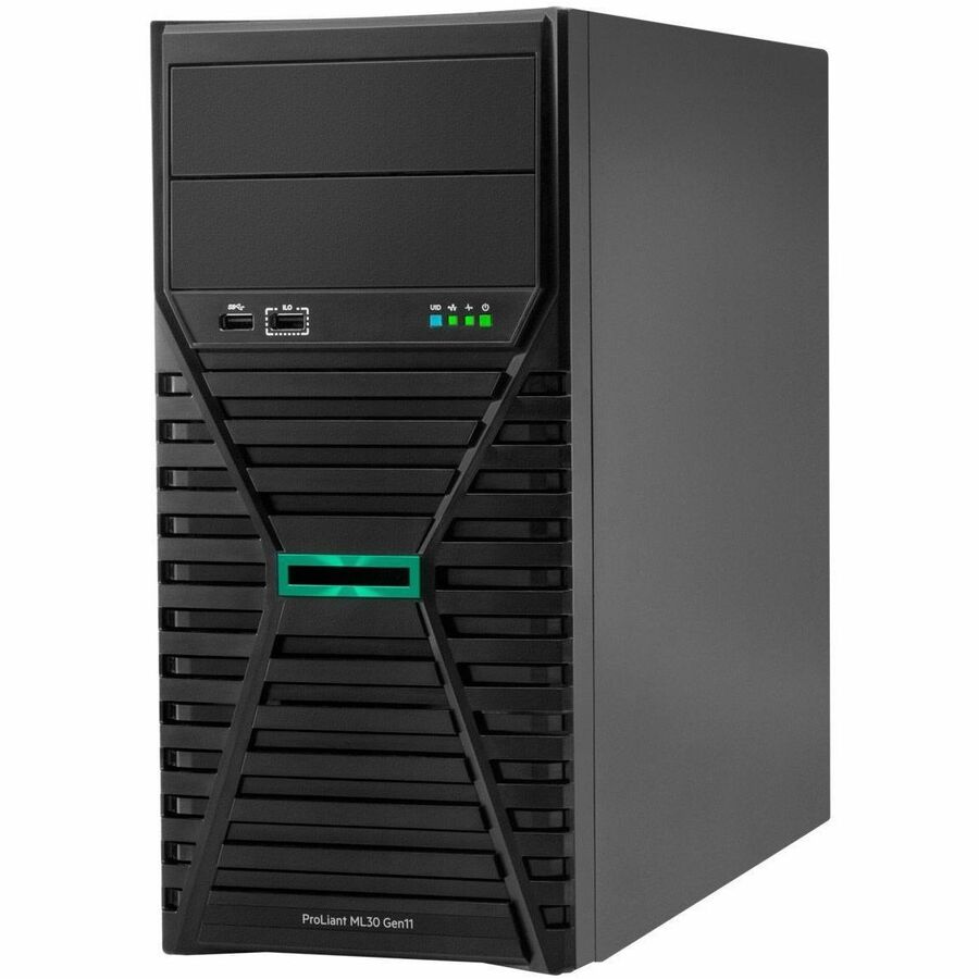 HPE ProLiant ML30 G11 4U Tower Server - 1 x Intel Xeon E-2434 3.40 GHz - 32 GB RAM - 1.92 TB SSD - (2 x 960GB) SSD Configuration - Serial ATA/600, 12Gb/s SAS, NVMe Controller P72995-005