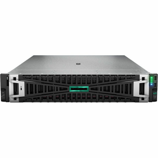 HPE ProLiant DL380 G11 2U Rack Server - 1 x Intel Xeon Silver 4510 2.40 GHz - 64 GB RAM - 16 TB HDD - (2 x 8TB) HDD Configuration - Serial ATA/600, 12Gb/s SAS Controller P72981-005