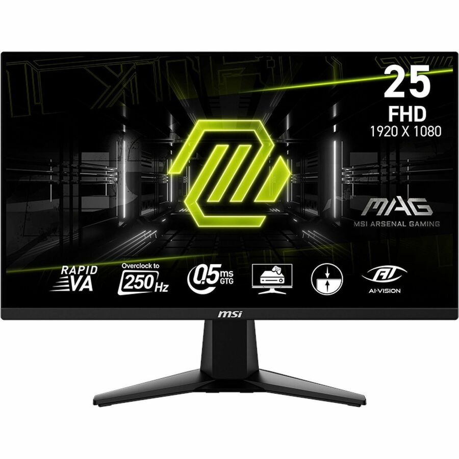 MSI MAG 255XFV 25" Class Full HD Gaming LED Monitor - 16:9 - Metallic Black MAG255XFV