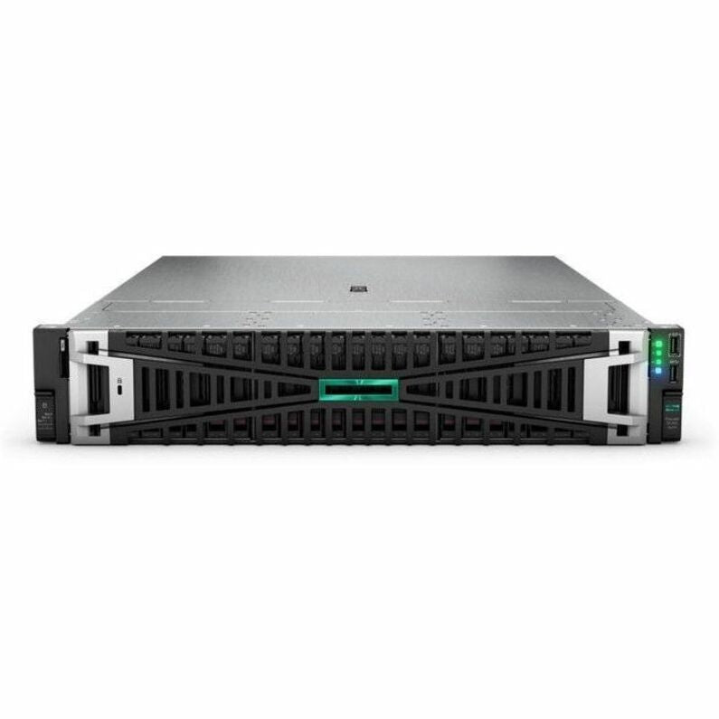 HPE ProLiant DL345 G11 2U Rack Server - 1 x AMD EPYC 9354P 3.25 GHz - 256 GB RAM - 3.84 TB SSD - (2 x 1.92TB) SSD Configuration - Serial ATA/600 Controller P75332-005