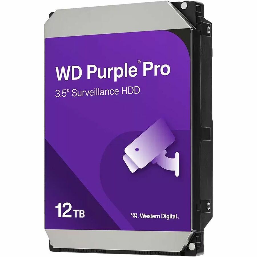 WD Purple Pro WD122PURP 12 TB Hard Drive - 3.5" Internal - SATA (SATA/600) - Conventional Magnetic Recording (CMR) Method WD122PURP