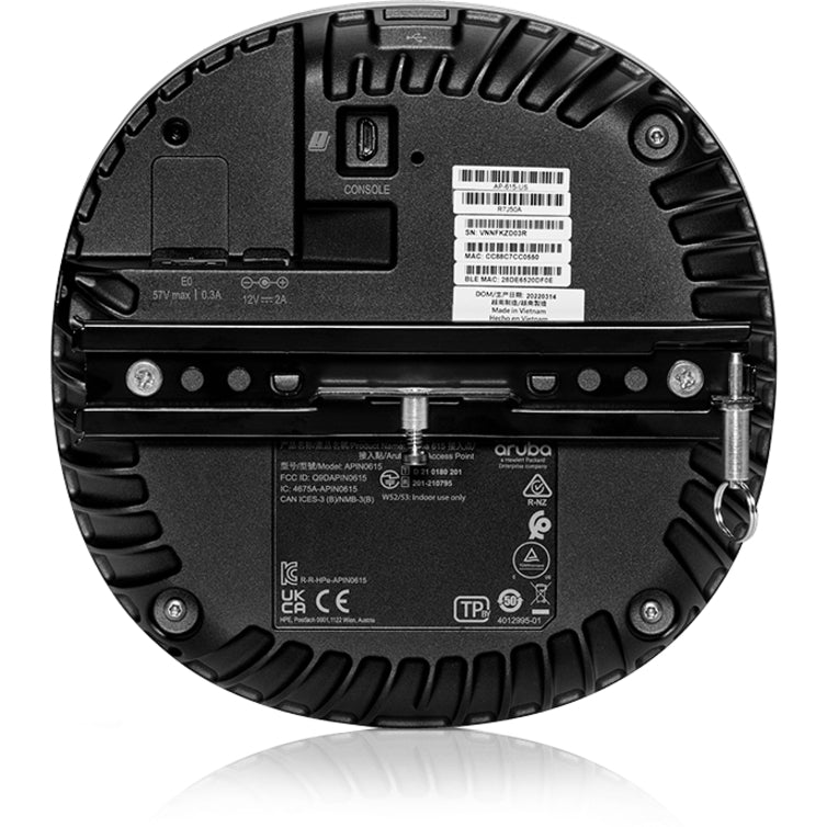 Point d'accès sans fil tribande Aruba AP-615 802.11ax 3,60 Gbit/s - Intérieur R7J49A