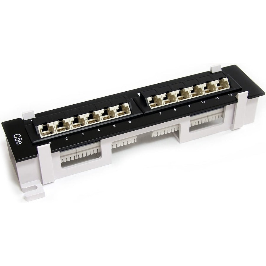 StarTech.com 1U 12 Port Wall Mount Cat5e 110 Patch Panel - 45 Degree PANEL4512