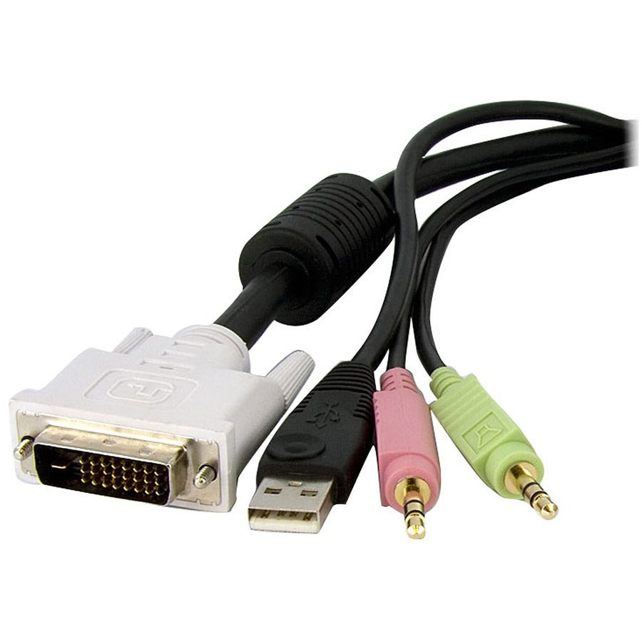 StarTech.com 10 ft 4-in-1 USB DVI KVM Switch Cable with Audio DVID4N1USB10