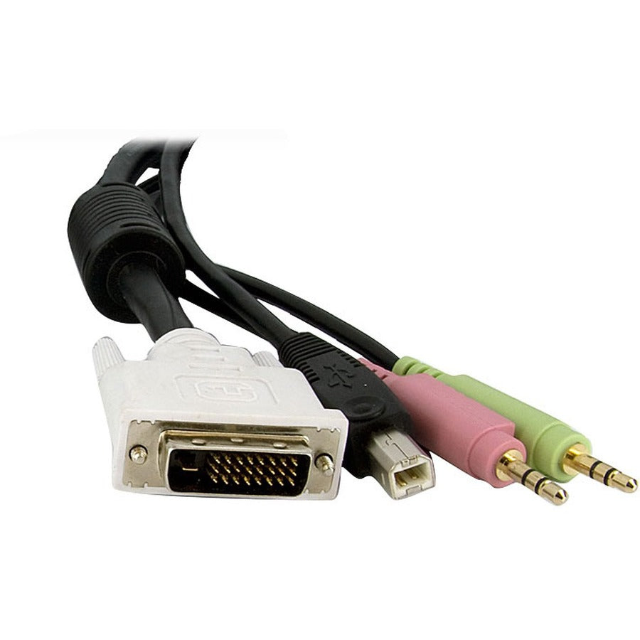 StarTech.com 10 ft 4-in-1 USB DVI KVM Switch Cable with Audio DVID4N1USB10