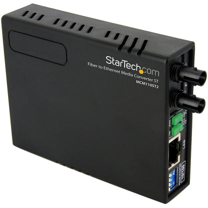 StarTech.com 10/100 Multi Mode Fiber Copper Fast Ethernet Media Converter ST 2 km MCM110ST2