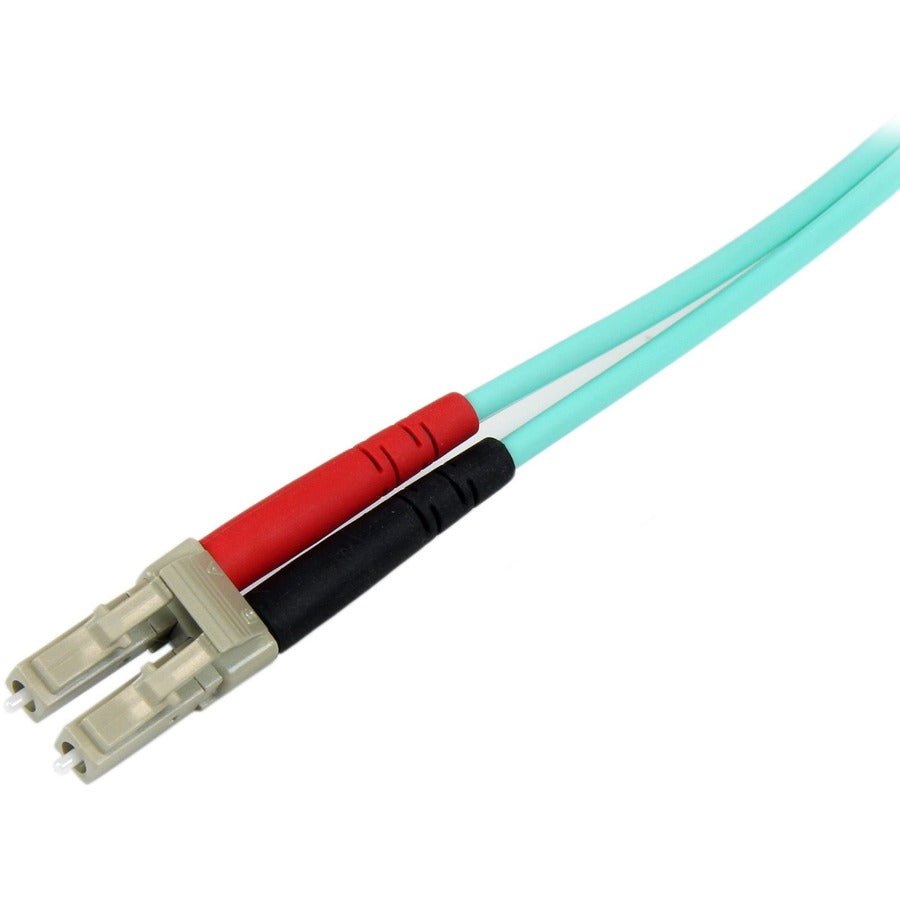 StarTech.com 5m (16.4ft) LC/UPC to SC/UPC OM3 Multimode Fiber Optic Cable, Full Duplex 50/125 Zipcord, 100G, LSZH Fiber Jumper Cord A50FBLCSC5