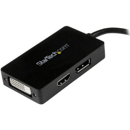 StarTech.com Travel A/V adapter - 3-in-1 Mini DisplayPort to DisplayPort DVI or HDMI converter MDP2DPDVHD