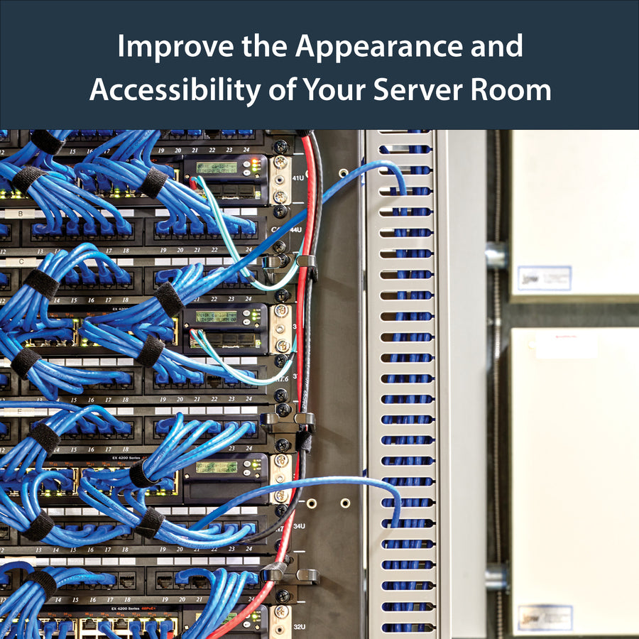 StarTech.com Server Rack Cable Management - 3x3in - Open Slot Network & Data Cable Raceway - Finger Duct Cable Management w/ Cover (AD3X3) AD3X3