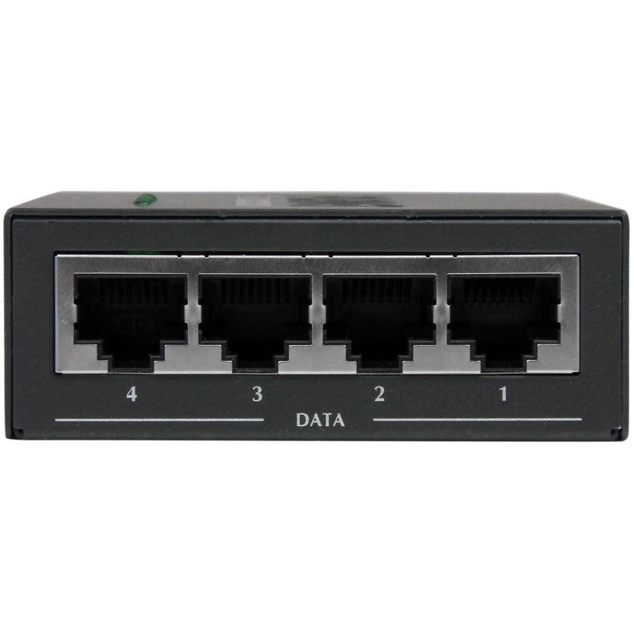 Star Tech.com 4 Port Gigabit Midspan - PoE+ Injector - 802.3at and 802.3af POEINJ4G