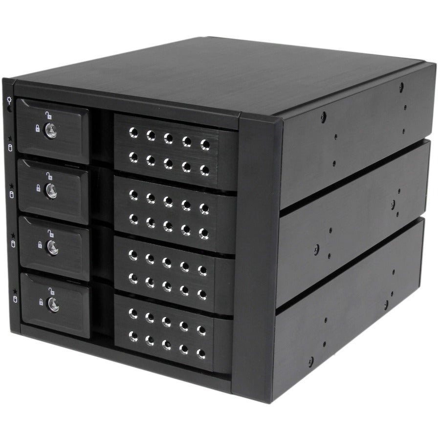 StarTech.com 4 Bay Aluminum Trayless Hot Swap Mobile Rack Backplane for 3.5in SAS II/SATA III - 6 Gbps HDD HSB4SATSASBA