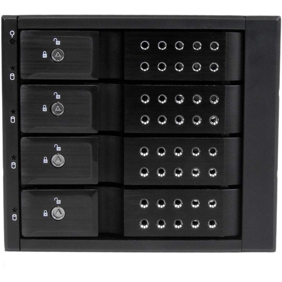 StarTech.com 4 Bay Aluminum Trayless Hot Swap Mobile Rack Backplane for 3.5in SAS II/SATA III - 6 Gbps HDD HSB4SATSASBA