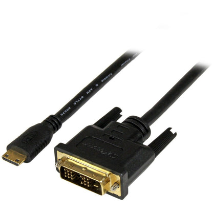 StarTech.com 1m (3.3 ft) Mini HDMI to DVI Cable, DVI-D to HDMI Cable (1920x1200p), HDMI Mini Male to DVI-D Male Display Cable Adapter HDCDVIMM1M