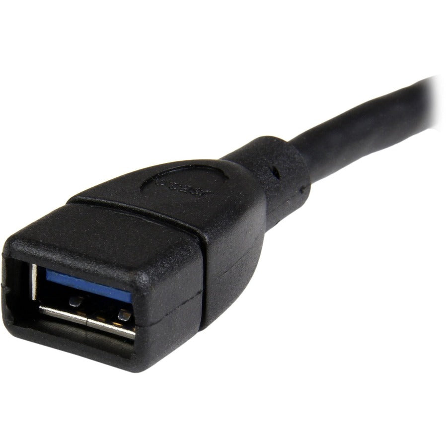 StarTech.com 6in Black USB 3.0 (5Gbps) Extension Adapter Cable A to A - M/F USB3EXT6INBK