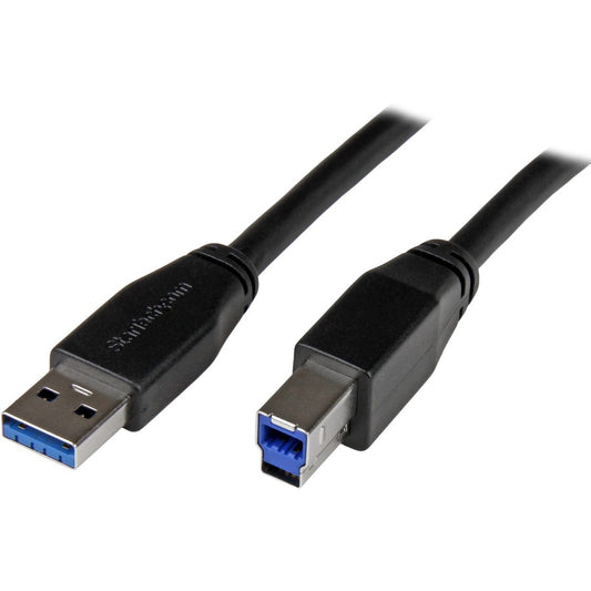 StarTech.com 10m 30 ft Active USB 3.0 (5Gbps) USB-A to USB-B Cable - M/M - USB A to B Cable - USB 3.2 Gen 1 USB3SAB10M