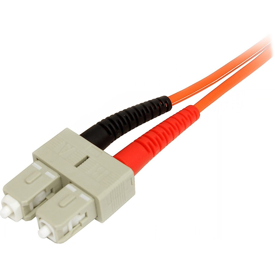 StarTech.com 1m Fiber Optic Cable - Multimode Duplex 50/125 - LSZH Fiber Jumper Cord - LC/SC 50FIBLCSC1