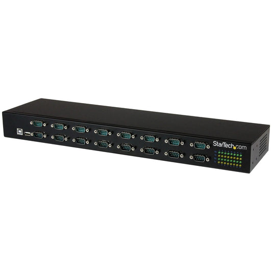 StarTech.com USB to Serial Hub - 16 Port - COM Port Retention - Rack Mount and Daisy Chainable - USB to RS232 Hub ICUSB23216FD