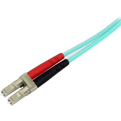 StarTech.com 1m (3ft) LC/UPC to SC/UPC OM3 Multimode Fiber Optic Cable, Full Duplex 50/125 Zipcord, 100G, LSZH Fiber Jumper Cord A50FBLCSC1