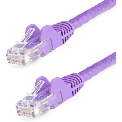 StarTech.com 6in CAT6 Ethernet Cable - Purple Snagless Gigabit - 100W PoE UTP 650MHz Category 6 Patch Cord UL Certified Wiring/TIA N6PATCH6INPL