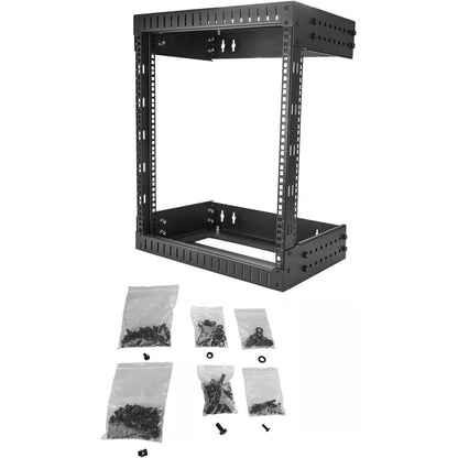 StarTech.com 2-Post 12U Heavy-Duty Wall Mount Network Rack, 19" Open Frame Server Rack with Adjustable Depth, Data Rack for IT Equipment~ RK12WALLOA