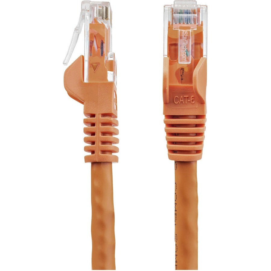 StarTech.com 12ft CAT6 Ethernet Cable - Orange Snagless Gigabit - 100W PoE UTP 650MHz Category 6 Patch Cord UL Certified Wiring/TIA N6PATCH12OR