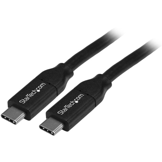 StarTech.com 4m 13 ft USB C Cable with Power Delivery (5A) - M/M - USB 2.0 - USB-IF Certified - USB 2.0 Type C Cable USB2C5C4M