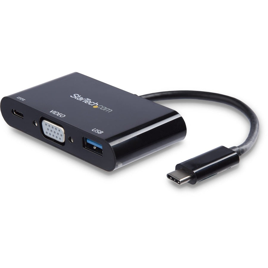 StarTech.com USB-C VGA Multiport Adapter - USB-A Port - with Power Delivery (USB PD) - USB C Adapter Converter - USB C Dongle CDP2VGAUACP