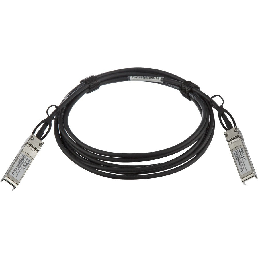 StarTech.com MSA Uncoded Compatible 3m 10G SFP+ to SFP+ Direct Attach Cable - 10 GbE SFP+ Copper DAC 10 Gbps Low Power Passive Twinax SFP10GPC3M