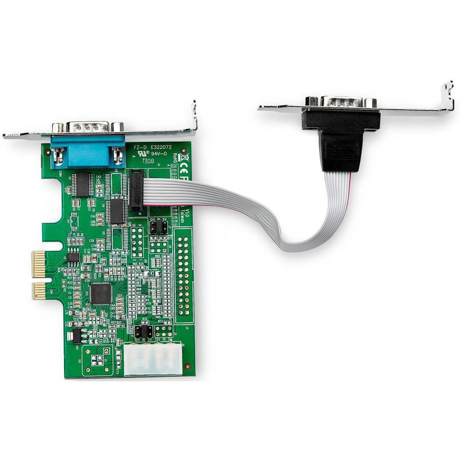 StarTech.com 2-port PCI Express RS232 Serial Adapter Card - PCIe Serial DB9 Controller Card 16950 UART - Low Profile - Windows and Linux PEX2S953LP