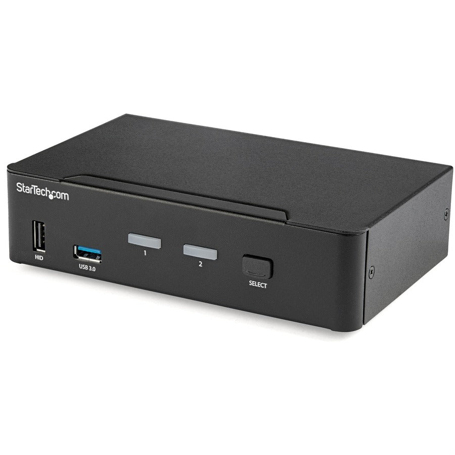 StarTech.com 2 Port DisplayPort KVM Switch - 4K 60Hz - Single Display - UHD DP 1.2 USB KVM Switch with USB 3.0 Hub & Audio - TAA Compliant SV231DPU34K