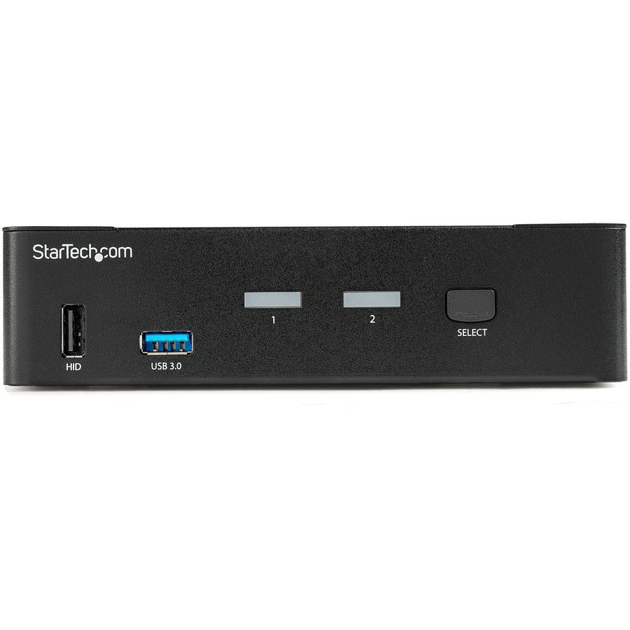 StarTech.com 2 Port DisplayPort KVM Switch - 4K 60Hz - Single Display - UHD DP 1.2 USB KVM Switch with USB 3.0 Hub & Audio - TAA Compliant SV231DPU34K