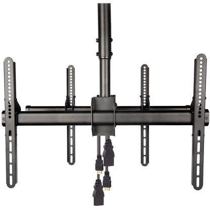 StarTech.com Dual TV Ceiling Mount, Back-to-Back Hanging Dual Screen VESA Pole Mount for 32"-75" TVs - Height Adjustable Telescopic Pole FPCEILBTB