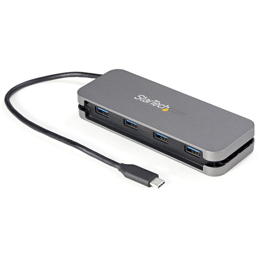 StarTech.com 4 Port USB C Hub - 4x USB-A - 5Gbps USB 3.0 Type-C Hub (USB 3.2/3.2 Gen 1) - Bus Powered - 11" Long Cable w/ Cable Management HB30CM4AB