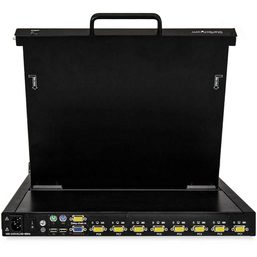 StarTech.com 8 Port Rackmount KVM Console w/ Cables - Integrated KVM Switch w/ 17" LCD - 1U LCD KVM Drawer 50000 MTBF - USB + VGA Support RKCONS1708K