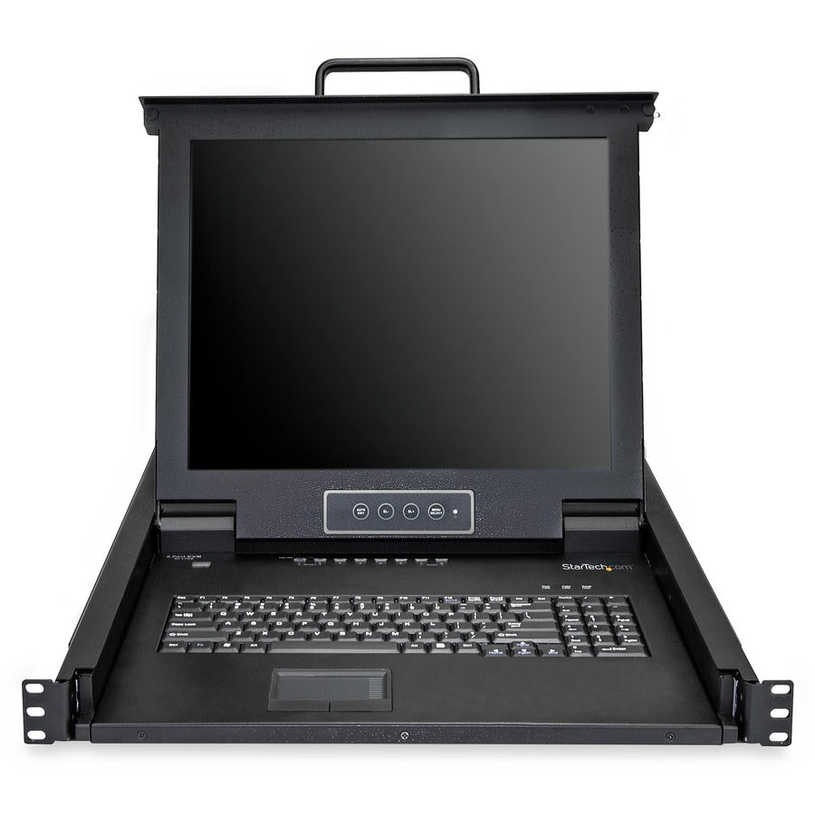 StarTech.com 8 Port Rackmount KVM Console w/ Cables - Integrated KVM Switch w/ 17" LCD - 1U LCD KVM Drawer 50000 MTBF - USB + VGA Support RKCONS1708K