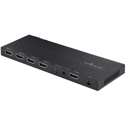 StarTech.com 4-Port HDMI Splitter, 4K 60Hz HDMI 2.0, 1 In 4 Out HDMI Splitter, 4K HDMI Splitter w/Built-in Scaler, 1x4 HDMI Display/Output HDMI-SPLITTER-44K60S