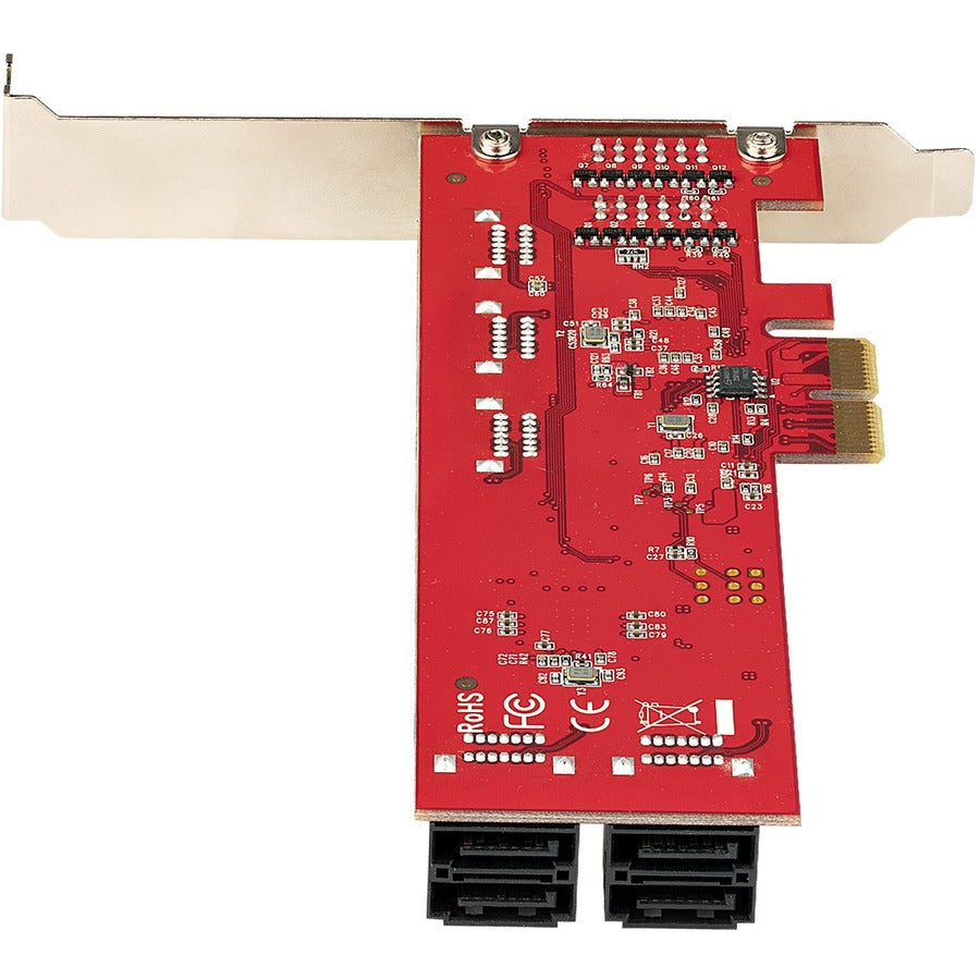 StarTech.com SATA PCIe Card, 10 Port PCIe SATA Expansion Card, 6Gbps SATA Adapter, Stacked SATA Connectors, PCI Express to SATA Converter 10P6G-PCIE-SATA-CARD