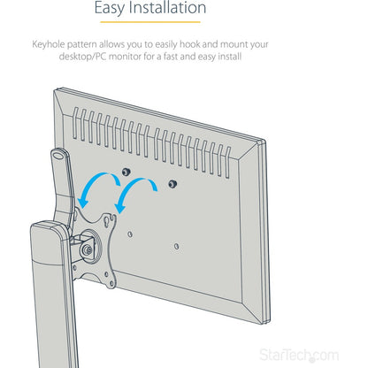 StarTech.com Free Standing Single Monitor Mount, Height Adjustable Ergonomic Monitor Desk Stand, For VESA Mount Displays up to 32" (15lb) FPPNEUSTND