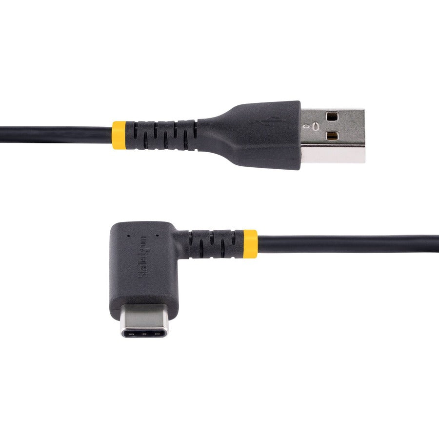 StarTech.com 6in (15cm) USB A to C Charging Cable Right Angle, Heavy Duty Fast Charge USB-C Cable, Durable and Rugged Aramid Fiber, 3A R2ACR-15C-USB-CABLE