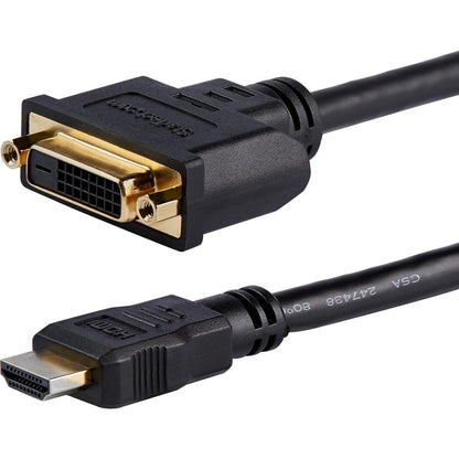 StarTech.com 8in (20cm) HDMI to DVI Adapter, DVI-D to HDMI (1920x1200p), 10 Pack, HDMI Male to DVI-D Female Cable, HDMI to DVI Cord, Black HDDVIMF8IN10PK