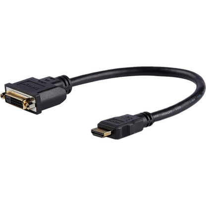 StarTech.com 8in (20cm) HDMI to DVI Adapter, DVI-D to HDMI (1920x1200p), 10 Pack, HDMI Male to DVI-D Female Cable, HDMI to DVI Cord, Black HDDVIMF8IN10PK