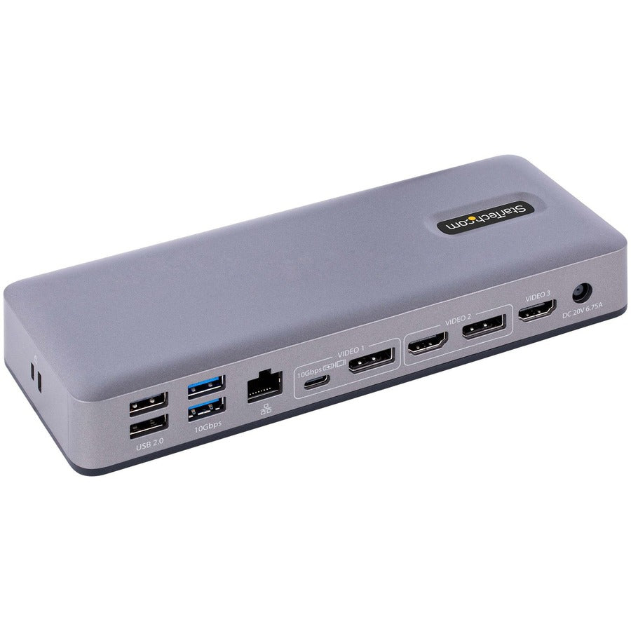 StarTech.com USB-C Docking Station, HDMI/DP/DP Alt Mode USB-C Dock, Triple/Dual 4K, 7x USB Hub, 60W PD, GbE, WWCB Certified DK31C3MNCR